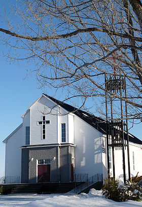 Église du village de Saint-François-Xavier-de-Viger au Bas-Saint-Laurent