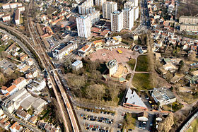 Vue aérienne du centre-ville