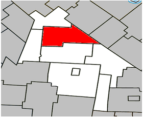 Localisation de la municipalité de paroisse dans la MRC d'Acton