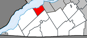 Localisation de la municipalité dans la MRC de Le Haut-Saint-Laurent