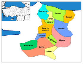 Districts de la province de Sakarya