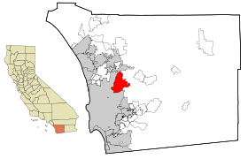 San Diego County California Incorporated and Unincorporated areas Poway Highlighted.svg
