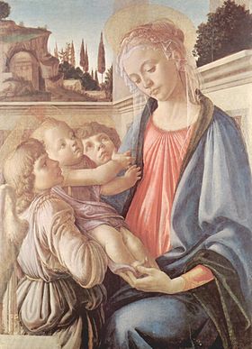 Image illustrative de l'article La Vierge à l'Enfant et deux anges (Botticelli)