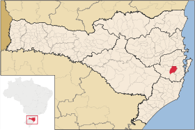 Localisation de Águas Mornas sur une carte