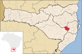 Localisation de Alfredo Wagner sur une carte