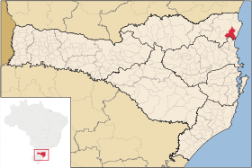 Localisation de Araquari sur une carte