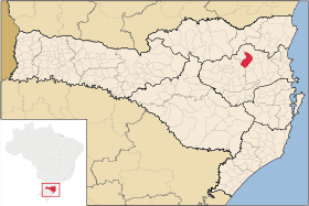 Localisation de Benedito Novo sur une carte