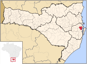 Localisation de Biguaçu sur une carte