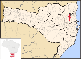 Localisation de Blumenau sur une carte