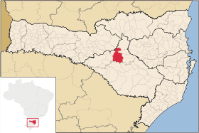 Localisation de Curitibanos sur une carte