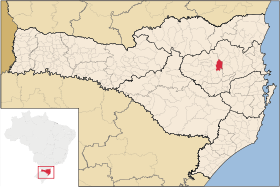 Localisation de Ibirama sur une carte
