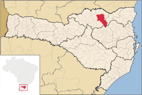Localisation de Itaiópolis sur une carte