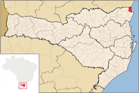 Localisation de Itapoá sur une carte