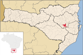 Localisation de Ituporanga sur une carte