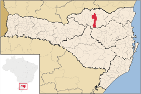 Localisation de Papanduva sur une carte