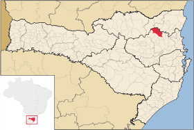 Localisation de Rio dos Cedros sur une carte