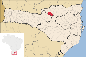 Localisation de Timbó Grande sur une carte