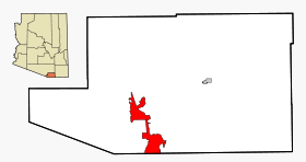 Santa Cruz County Incorporated and Unincorporated areas Nogales highlighted.svg