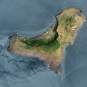 Image satellite d'El Hierro.