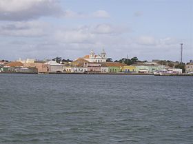 São José do Norte photographiée depuis la Lagoa dos Patos.