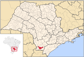 Localisation de Apiaí sur une carte