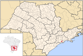 Localisation de Cubatão sur une carte