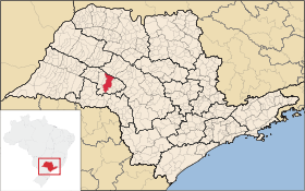 Localisation de Marília sur une carte