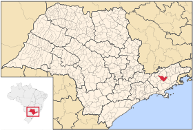 Localisation de Taubaté sur une carte