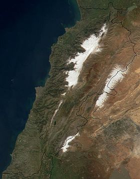 carte : Géographie du Liban