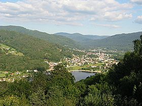 Village et lac de la Moselotte