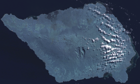 Image satellite de l'île de Savai'i.