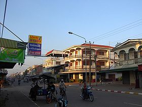 Une rue du centre de Savannakhet (2005)
