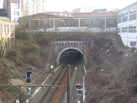 Entrée nord du tunnel du Cinquantenaire