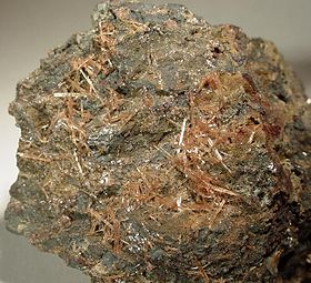 Seamanite, Chicagon mine, Menominee iron range, Comté d'Iron, Michigan, USA, 5 x 4 x 3 cm