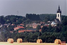 Panorama de Sebourg vu de la Belgique.