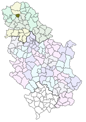 Localisation de la municipalité de Mali Iđoš en Serbie