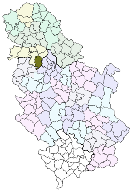 Localisation de la municipalité de Pećinci en Serbie