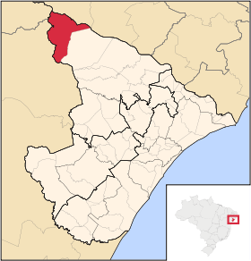 Localisation de Canindé de São Francisco sur une carte