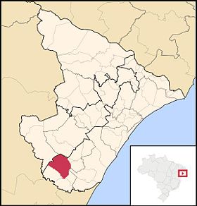 Localisation de Itabaianinha sur une carte