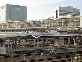 La gare vue de l'extérieur
