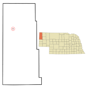 Sioux County Nebraska Incorporated and Unincorporated areas Harrison Highlighted.svg