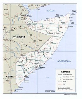 carte : Géographie de la Somalie