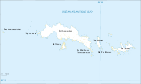 Carte des îles Orcades du Sud