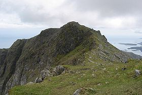 Le sommet du Beinn Mhor sur l'île de South Uist