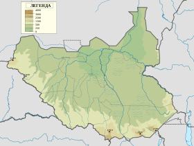 carte : Géographie du Soudan du Sud