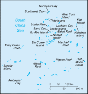 Carte des Îles des Spratleys