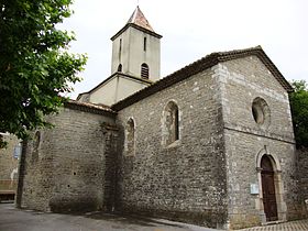 Saint-Maurice-d'Ardèche, l'église coté entrée