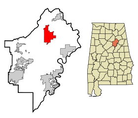 St. Clair County Alabama Incorporated and Unincorporated areas Ashville Highlighted.svg