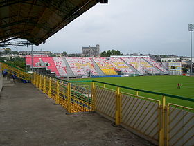 Le Stade Léon Bollée au Mans (Vue du Virage Sud) en 2007.