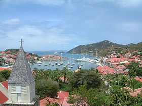 Vue de la rade de Gustavia